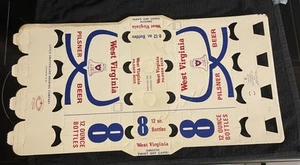 1960's WV Pilsner Beer Little Switzerland Brewing Bottle Carton Factory Unfolded - Picture 1 of 13