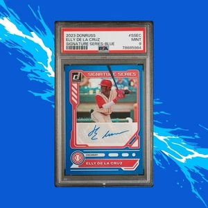 2023 Panini Donruss Elly De La Cruz Signature Series Blue /99 PSA 9 #SS-EC - Picture 1 of 2