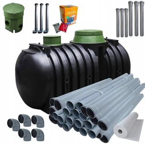 Kleinkläranlage 3000L mit Drainage 40m für 4-6 Personen Komplettsystem - Bild 1 von 5