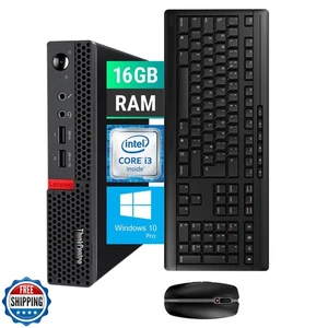 Lenovo ThinkCentre M710q Tiny Desktop Computer PC, Intel Core i3-6100T 3.2GHz - Bild 1 von 5
