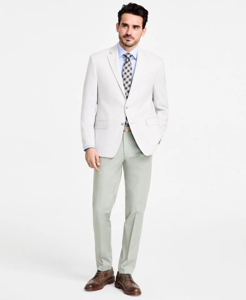 Blazer Abrigo Deportivo Michael Kors Para Hombre Calce Clásico 40 R Gris Espiga Foto 1 de 1