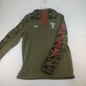 Sudadera con Capucha Under Armour Para Hombre Grande Verde Camuflada Texas Tech Freedom Pullover FW 2021 - Imagen 1 de 14