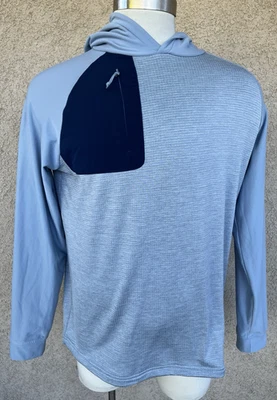 Footjoy FJ Thermo 系列 Sandpiper 蓝色套衫羊毛高尔夫连帽衫男式中号 — 第 1/4 张图片