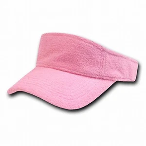 Light Pink Terry Cloth Golf Tennis Plain Adjustable Sun Visor Cap Caps Hat Hats - Picture 1 of 1