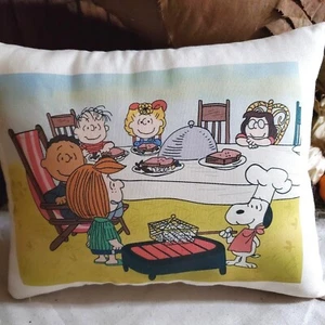 ALTES VINTAGE RETRO STIL THANKSGIVING ABENDESSEN SNOOPY PEANUTS CHARLIE BRAUNES KISSEN - Bild 1 von 8