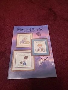 Gloria & Pat BLESSED ARE YE Cross Stitch Book Ruth Morehead Signed Autographed - Picture 1 of 7