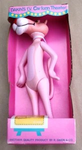 SELTEN NEU VINTAGE 1971 ROSA PANTHER FIGUR VINYL SPIELZEUG R. DAKIN CARTOON THEATER - Bild 1 von 10
