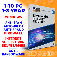 Bitdefender Internet Security 2023 1-3-5-10 PC 1 ～ 2 年 (米国 / カナダ) キー