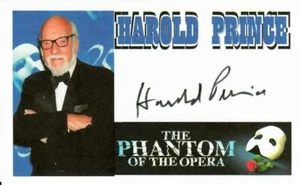 "Phantom of the Opera" Harold Prince Hand Signed 3X5 Picture Card - Picture 1 of 1