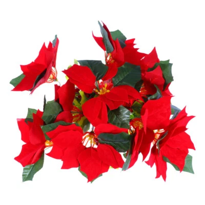 Christmas Poinsettia Outdoor Lights String USB Decor Tree Lighting Decoration - Image 1 of 4