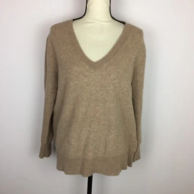 Suéter Aritzia Group by Babaton Talla S Mujer Camel Tostado Lana Merino Cuello en V Foto 1 de 4