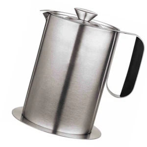 Stainless Steel Grease Container Strainer Kitchen Oil Strainer Pot Filter - Picture 1 of 12