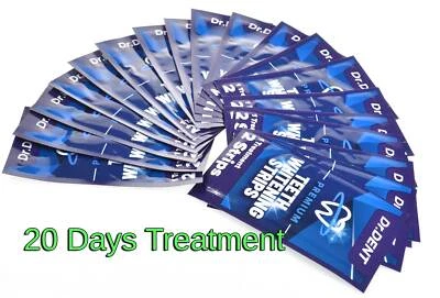 Teeth Whitening Strips 20 Days Supply Dr Dent Enamel Friendly Bleaching Sealed