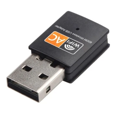 USB WiFi Wireless Network Adapter Dual Band 600Mbps Dongle 2.4GHz 5GHz - Image 1 of 4