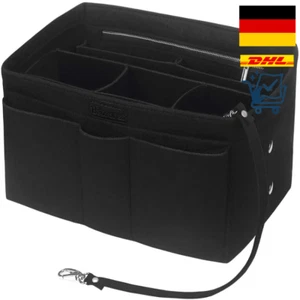 Taschenorganizer M Schwarz aus Filz mit Reißverschluss & Kette für Handtaschen - Bild 1 von 7
