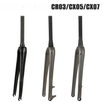 700C Full Carbon Fiber Road Bike Front Fork Tapered Bicycle Forks Disc Brake - Image 1 of 4