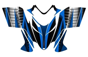 POLARIS SHIFT RMK DRAGON graphics wrap snowmobile sticker kit #1900 Blue - Foto 1 di 2