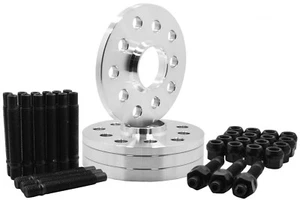 Black Stud Conversion + 10 MM & 17 MM Porsche 5x130 MM Hub Centric Wheel Spacers - Picture 1 of 10