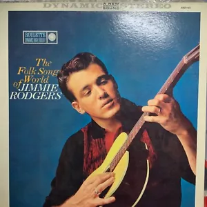 JIMMIE RODGERS WORLD-THE FOLK SONG-ORIGINAL ROULETTE RECORDS VINYL-USED - Picture 1 of 5