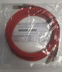 5m LC-LC OM3 Red 3mm Duplex Patch Cord - Picture 1 of 1