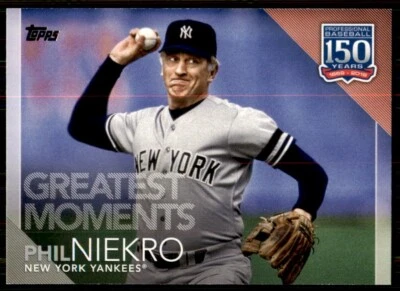 2019 Topps 150 Years of Baseball #150-72 Phil Niekro New York Yankees Insert HOF - Image 1 of 2