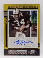 2021 Contenders Optic Bo Jackson Legendary Contenders Auto TRUE GOLD /10 Raiders