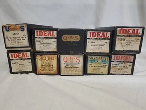 10 pc Lot Vintage Assorted Player Piano Music Rolls π¦ - Picture 1 of 14