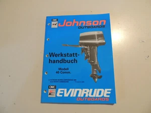 Shop Manual Johnson / Evinrude Outboard 40 hp Comm. 1993 1994 - Picture 1 of 10