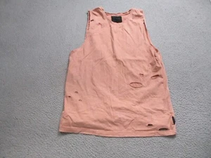 Ninth Hall Shirt Mens Medium Salmon Orange Sleeveless Workout Distressed Gym - Picture 1 of 9