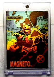 1992 X-Men Hologram Card XH-4 MAGNETO. FREE ONE-TOUCH-HOLDER - Picture 1 of 2