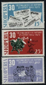 Albania MNH Sc 1452-54 Mi 1576-78 Printing - Bild 1 von 1