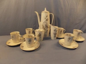 Embassy (Poland) "Rosalie" Coffee Set with 6 Cups & Saucers - Picture 1 of 13