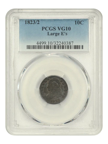 1823/2 10c PCGS VG10 (Large E's) Cover