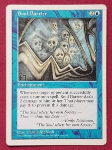 Magic The Gathering 5TH EDITION SOUL BARRIER blue card MTG - Picture 1 of 2