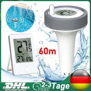 Digitales Teich- und Poolthermometer mit LCD-Funk-Empfänger, IP67 Wasserdicht - Bild 1 von 22