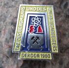 1980 East Germany National Miners Day German Trade Union Coal Mining Pin Badge