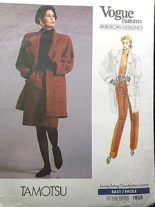 Vogue American Designer Pattern 1953 Tamotsu Size 10 - Picture 1 of 11