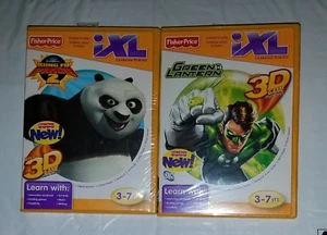 2 Fisher Price iXL GAMES - Kung Fu Panda 2 & Green Lantern - BRAND NEW - Picture 1 of 5