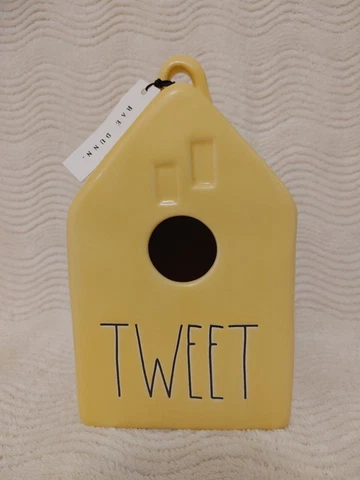Rae Dunn Yellow TWEET Birdhouse Artisan Collection by Magenta Easter Spring Cover