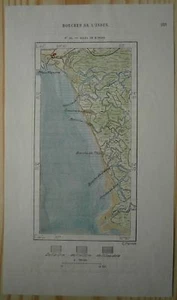 1883 Perron map KARACHI & DELTA OF INDUS RIVER, PAKISTAN (#50) - Picture 1 of 1