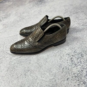 Salvatore Ferragamo Mens Genuine Python Leather Loafers US10 UK9 EU43 28cm - Picture 1 of 20