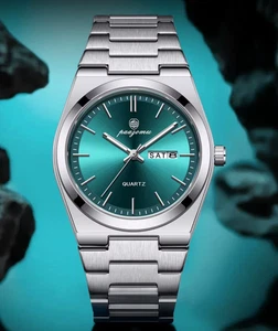 Reloj de cuarzo clásico para hombre - Acero inoxidable de lujo, impermeable - Entrega rápida - Imagen 1 de 16