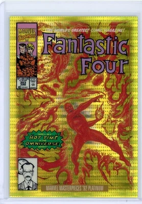 2024 SKYBOX MARVEL MASTERPIECES '92 PLATINUM SEISMIC GOLD HUMAN TORCH /92 - Image 1 of 2