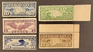 US stamps five very old air mail stamps four MNHOG one MH - Picture 1 of 1