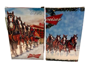 "2" BUDWEISER HOLIDAY BEER STEINS (1933-2008 75th)-(2009) CAJA Y PAPELES - Imagen 1 de 5