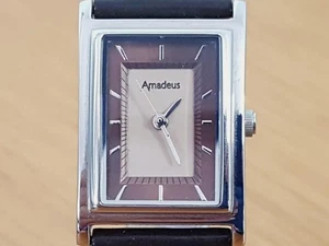 Ladies Retro Classic Brown Leather Amadeus Bronze Analogue Dress Watch AM016 - Picture 1 of 10
