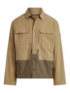 RLX Ralph Lauren RLX Cotton Stretch Ripstop Color Blocked Paneled Jacket Khaki-L - Picture 1 of 13
