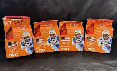 KT Tape PRO 20 Strip 10" Precut- USA Red Lot Of 4 - Image 1 of 4
