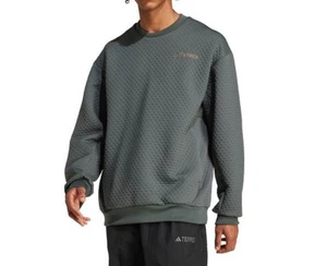 Adidas Terrex Xploric Senderismo Cuello Redondo Sudadera Verde JF9058 Hombres Talla M - Imagen 1 de 6