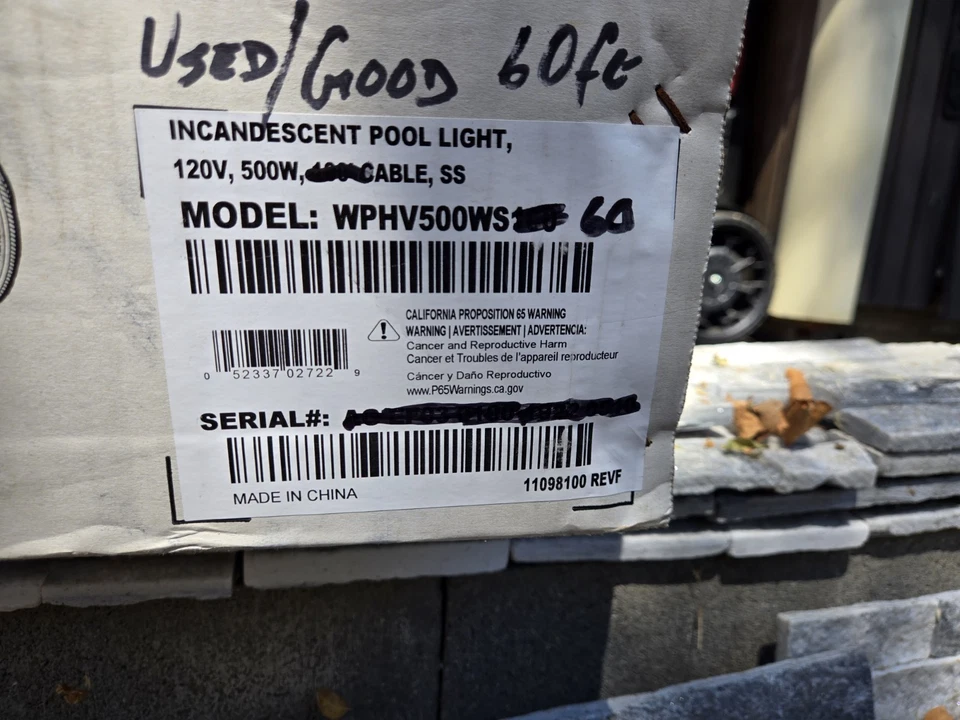 Jandy Grande Blanco LED Piscina Spa Luz 120V 500W Modelo WPHV500WS60 Foto 1 de 2